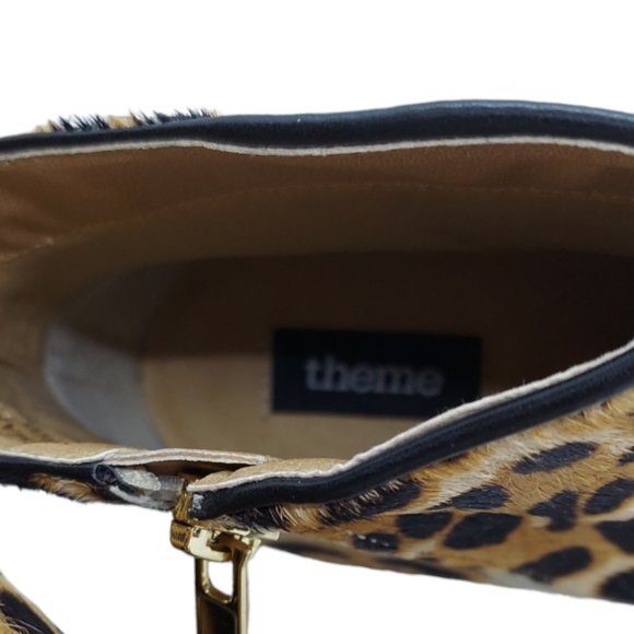 Theme Leopard Calf Hair Booties Women's Size 8M - Picture 8 of 9